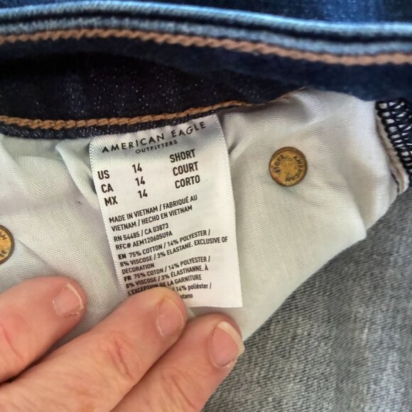 American Eagle Next Level Hi-Rise Flared Jeans Size 14 Short - Y2K style, Retroc - Picture 5 of 9